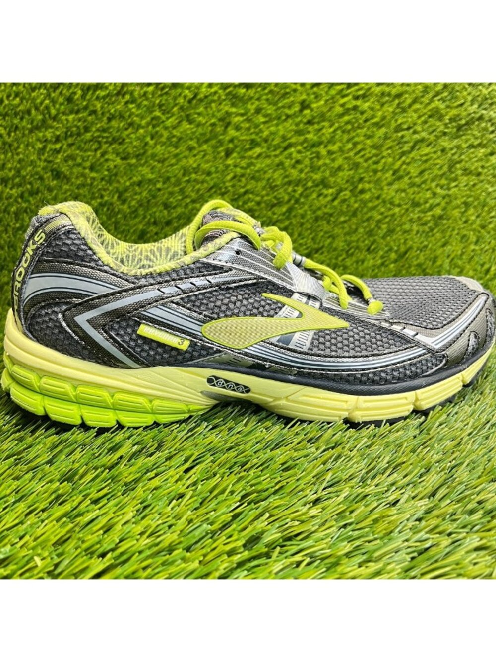 Brooks Ravenna 3 Womens Size 9.5 Gray Green Running Training Shoes Sneakers